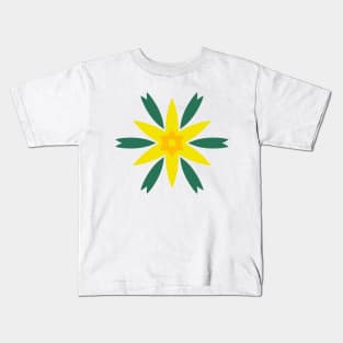 Daffodil Starflower (Yellow Green) Kids T-Shirt